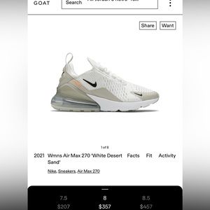 Nike Air Max 270 'White Desert Sand'